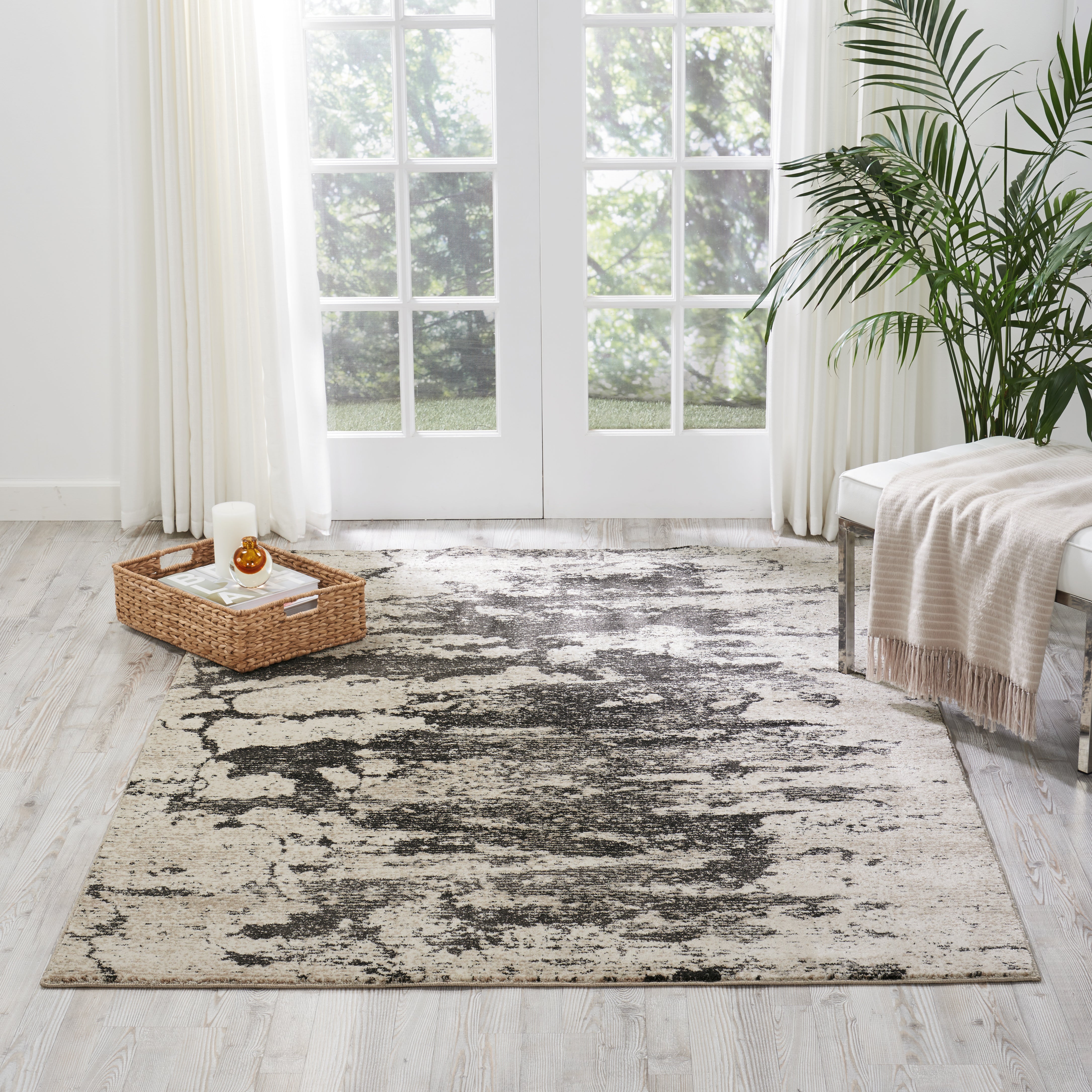 Nourison Maxell MAE07 Ivory/Grey Rug